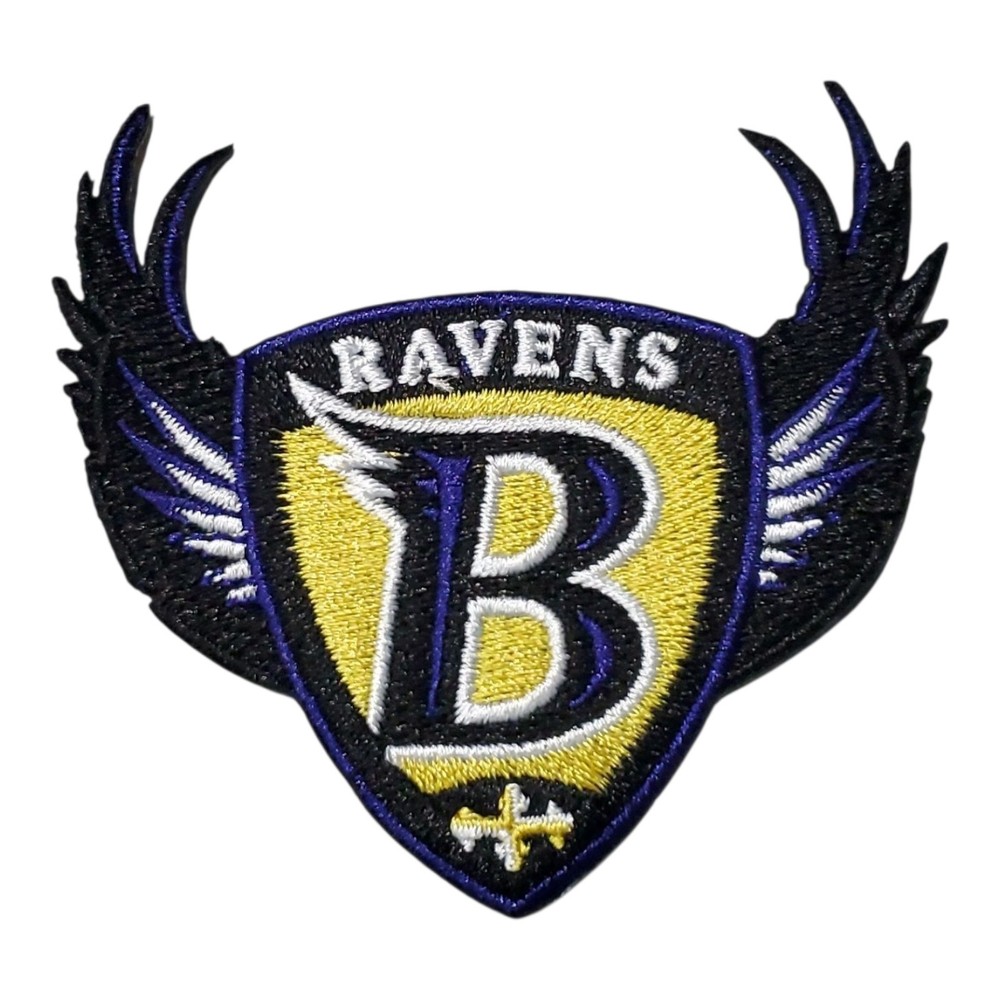 Baltimore Ravens Vintage Style Patch. Embroidered. Iron On Backing. 3"x3"