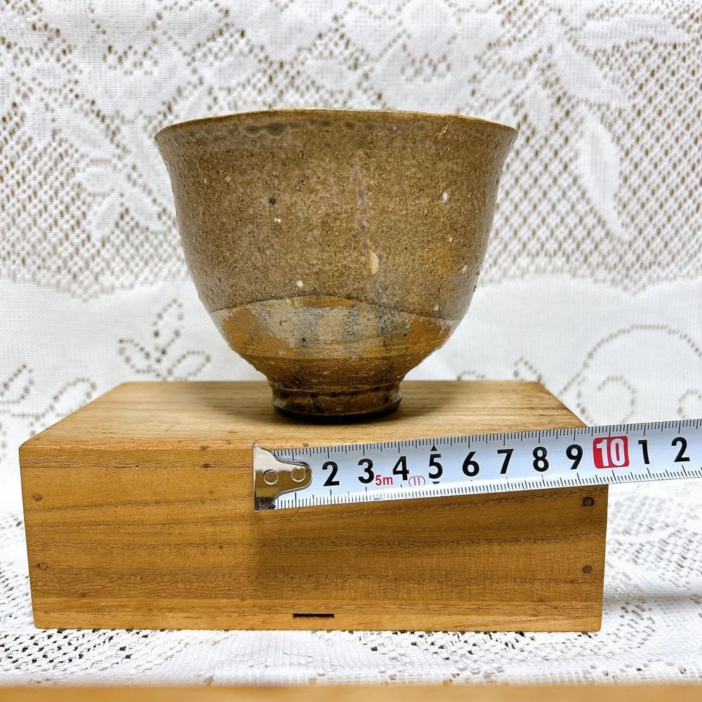 Tea Utensils Ceramic ocher may be Tokoname ware