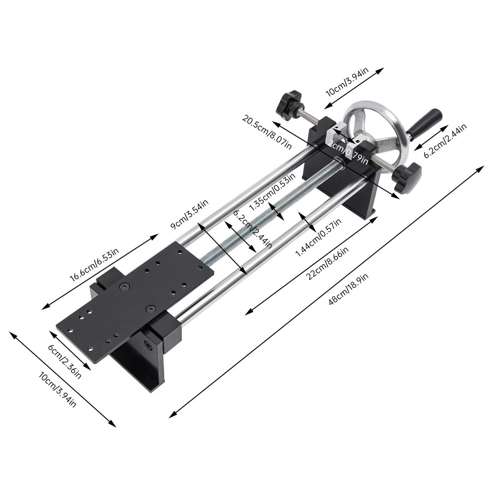 Hand Horizontal Force Gauge Test Stand Push Pull Force Test Stand Black US