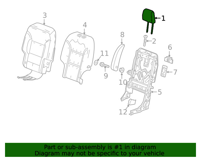 Genuine GM Headrest 84334505