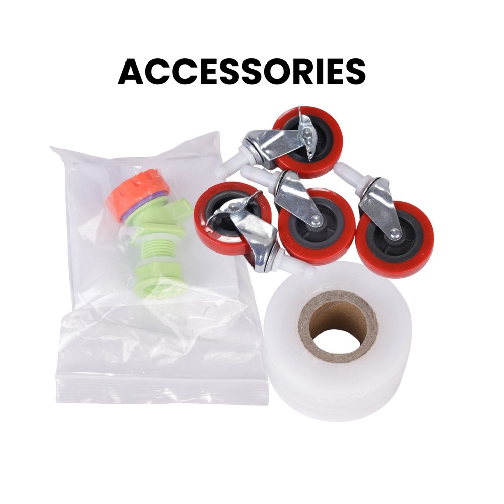Green Drink Dump Bin w/ Wheels – Dual Compartment Liquid & Trash Disposal