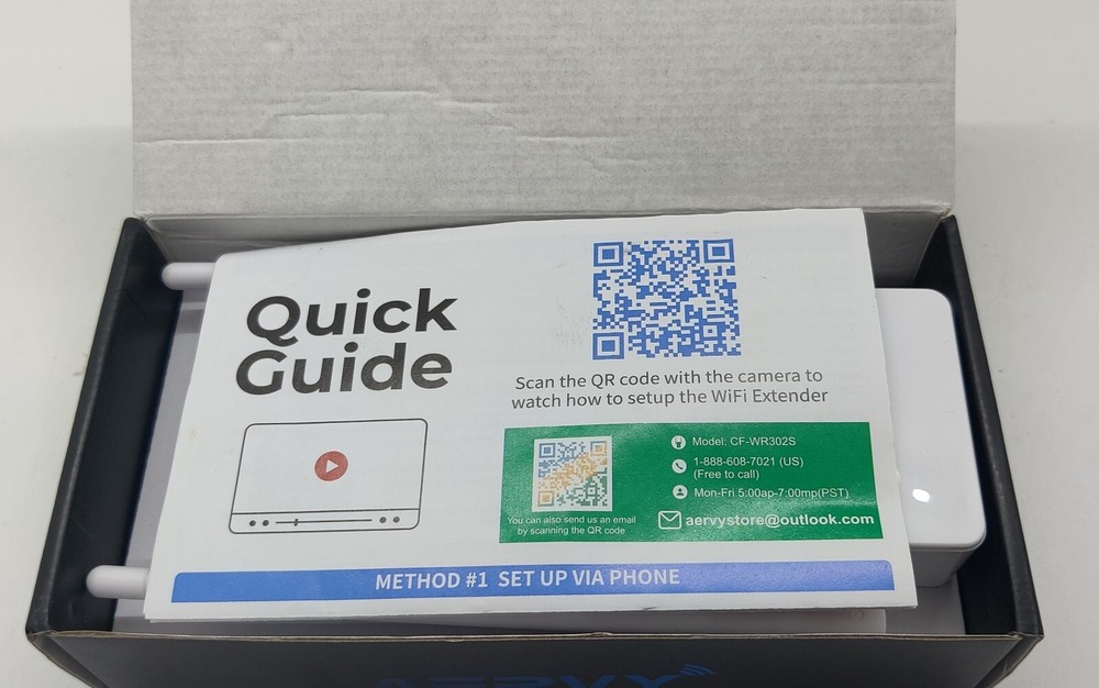 AERVY CF-WR302S 300Mbps WiFi Range Extender-white--- open box