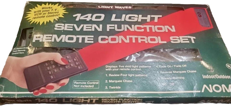 Vintage NOVA  Light Waves, W/Remote Set 140 Lights Seven Function Works-Tested