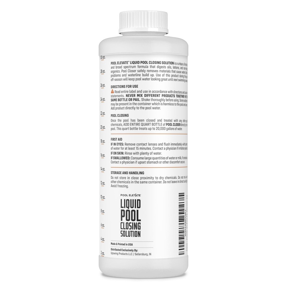 Pool Closing Solution with Natural Enzymes – 32oz Premium 32 oz, Clear