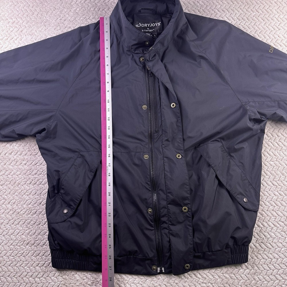 DryJoys FootJoy Men’s Golf Jacket Rain Wind Lined Button Front Large