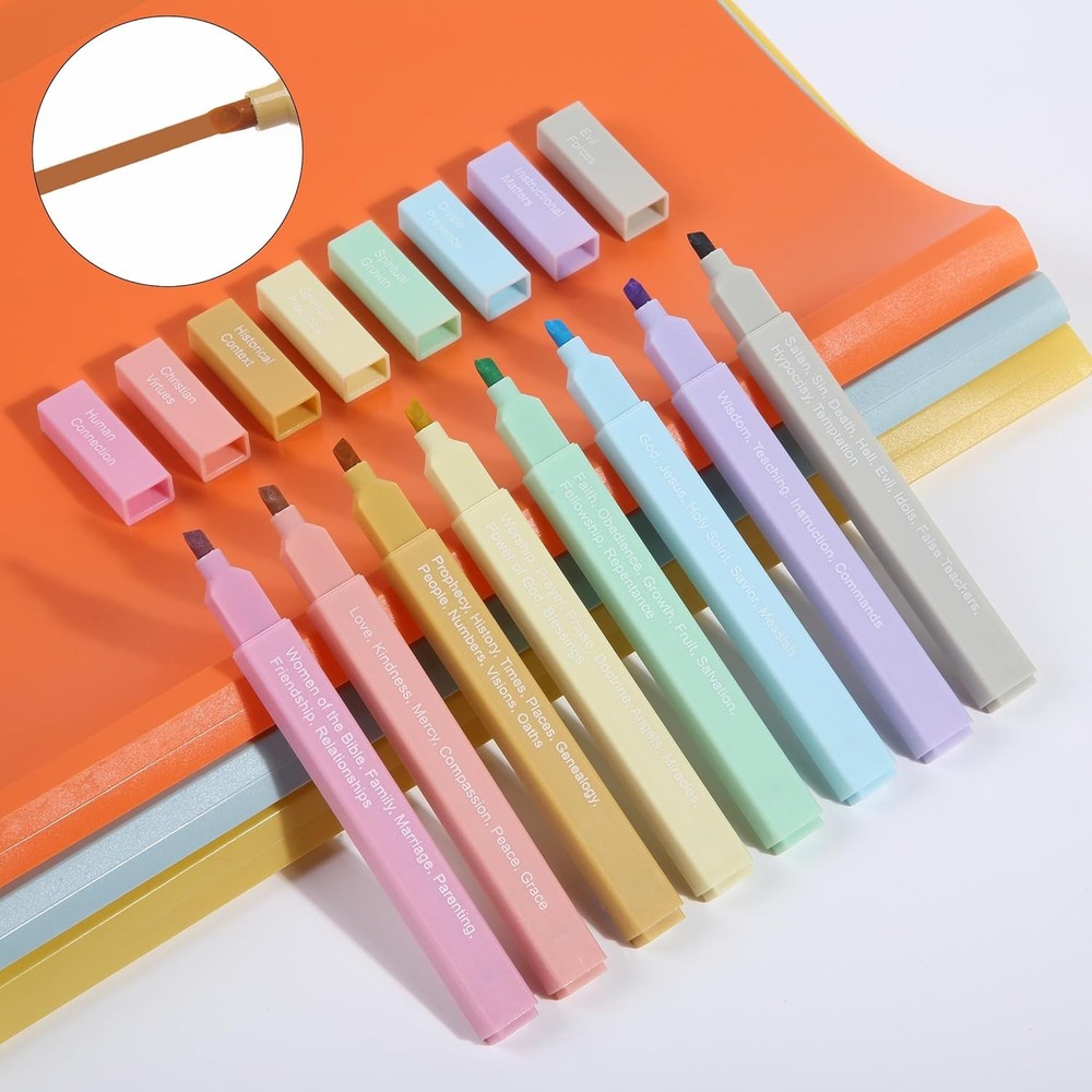 Mr. Pen- Bible Highlighters with Color-Coding Engraved themes