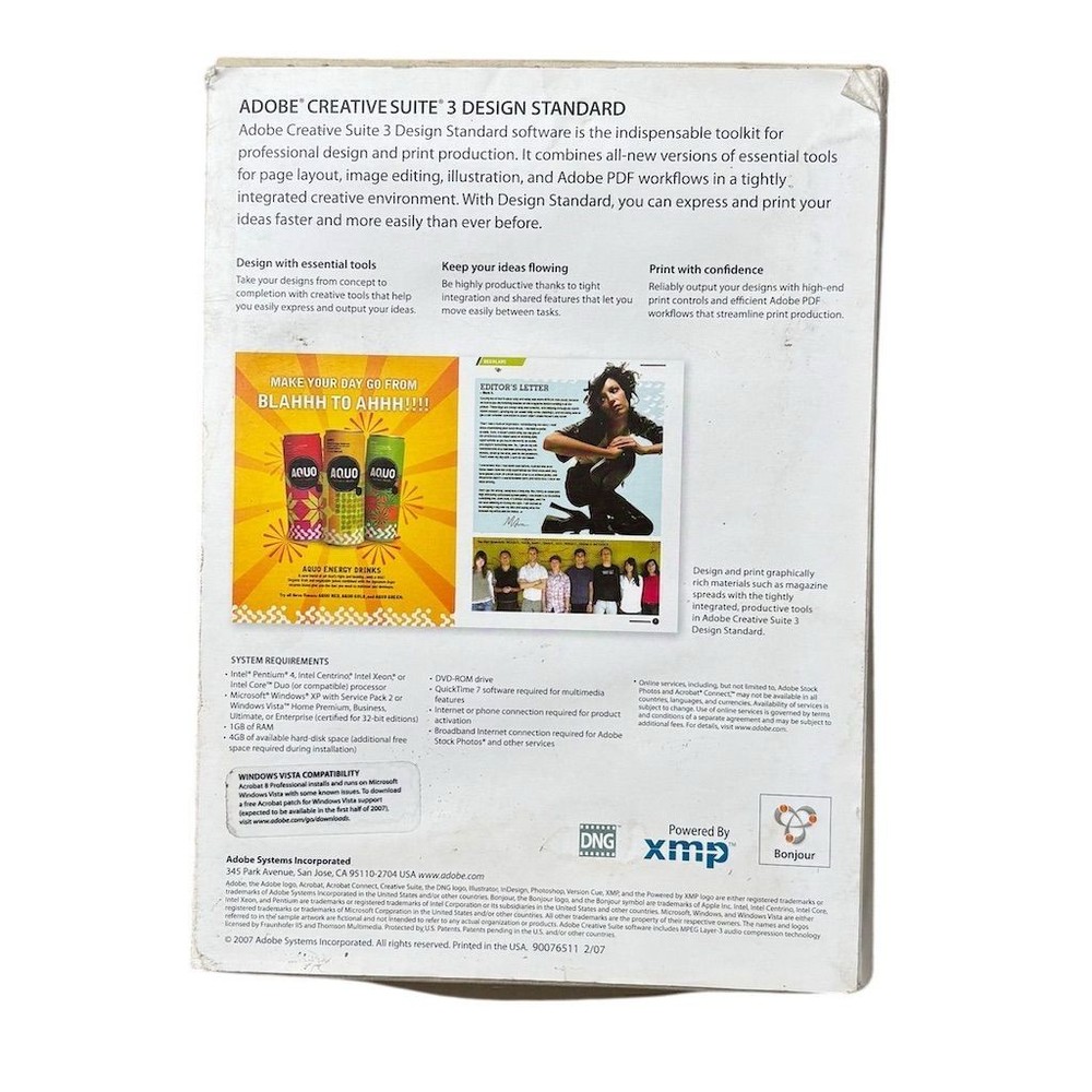 Adobe Creative Suite 3 Design Standard for Mac OS Software Suite