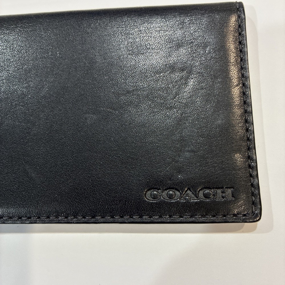 Coach Black Leather ID Case