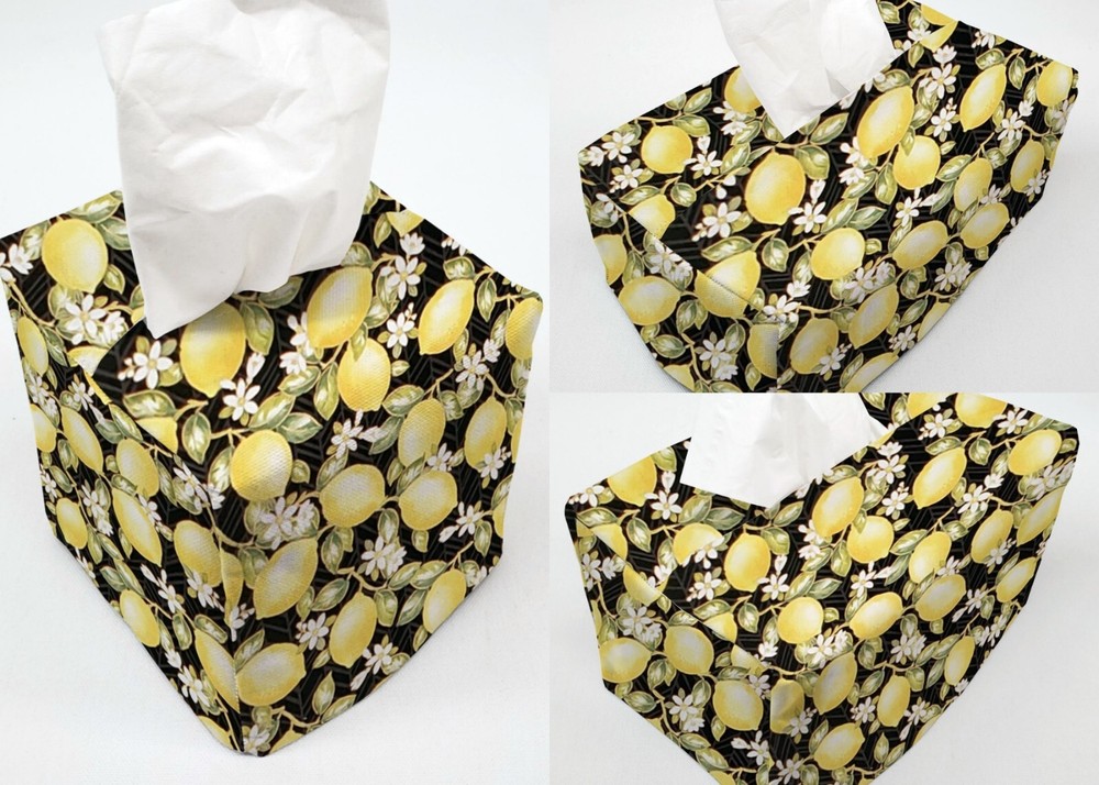 Lemon Blossoms Tissue Box Cover
