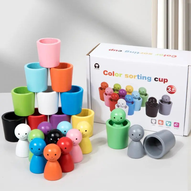 Color Sorting Cups Toy Set 24PCS Kids Learning Educational Stacking Game