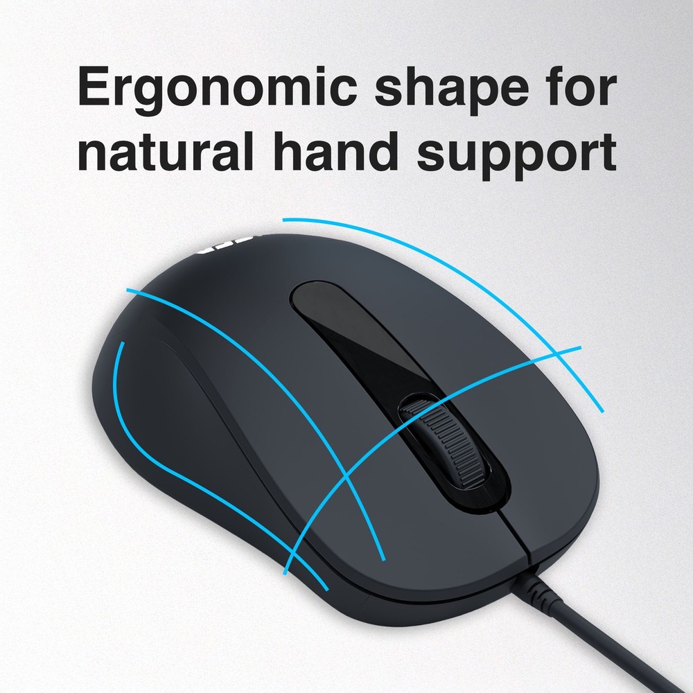 Laser Ergonomic USB Wired Mouse for PC Laptop Mac Windows Linux 1000DPI