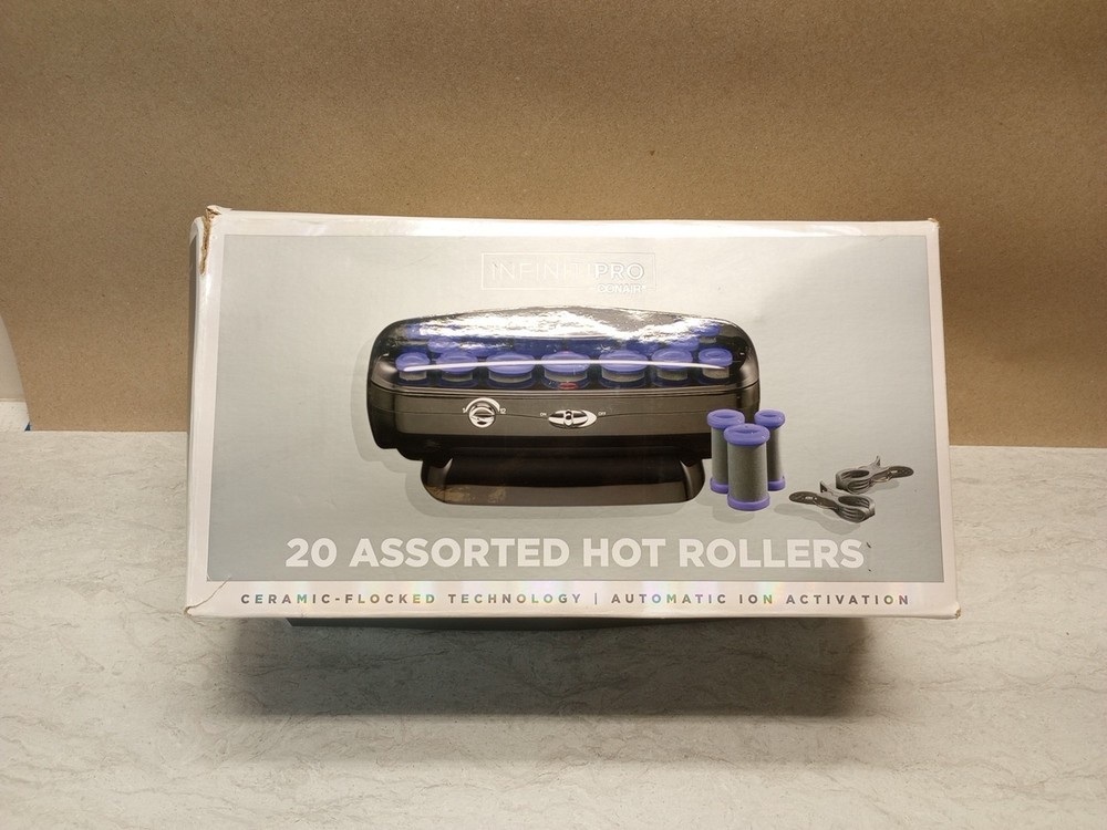 Conair Infinity Pro HS41X Ceramic Flocked Hot Rollers 20 Count with Clips Tested