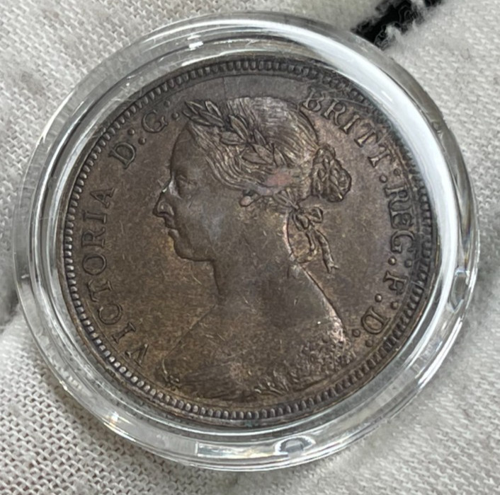 1893 Great Britain Half Penny Coin Great Condition