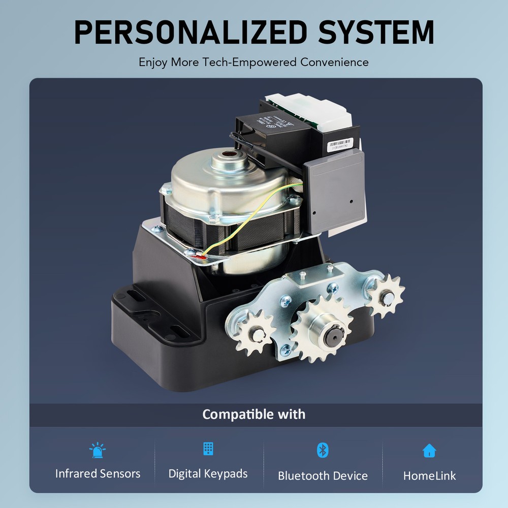 Automatic Sliding Gate Opener Hardware Driveway Security Gate Operator Kit 600kg