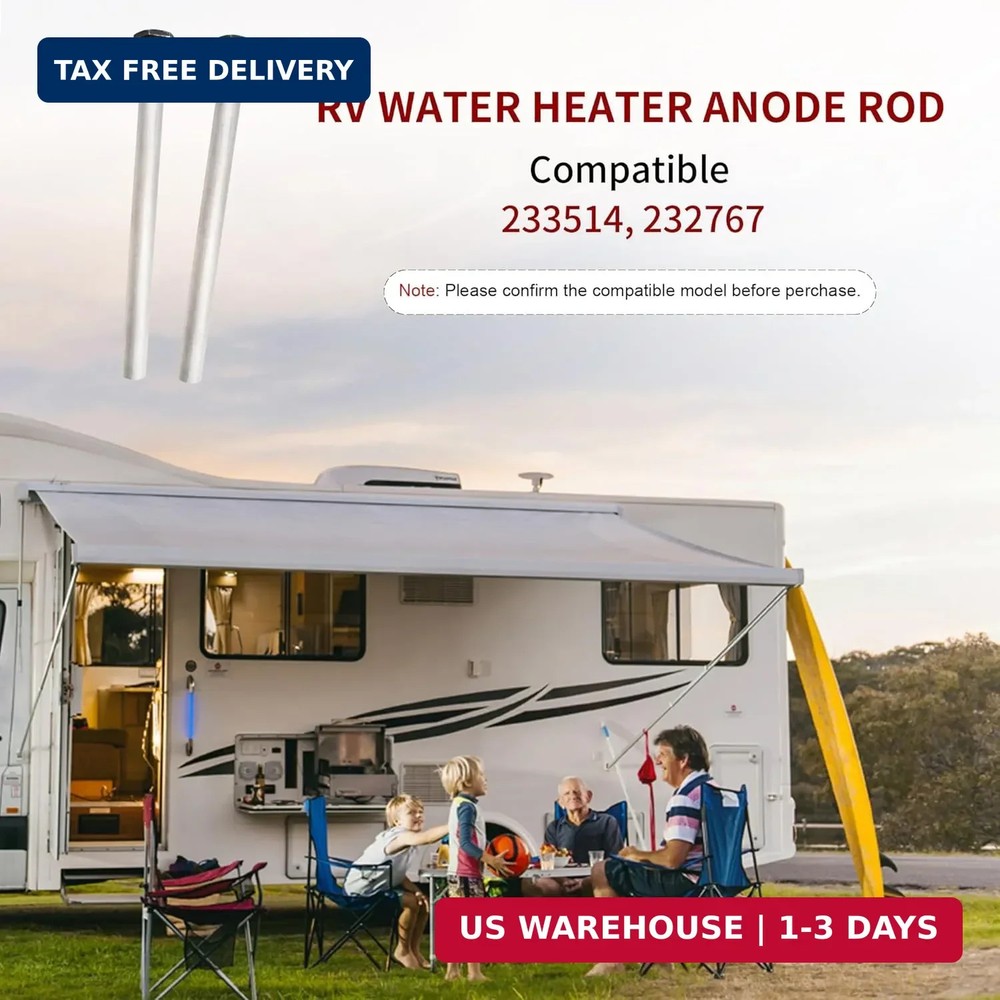 2 Pack RV Water Heater Anode Rods, Anode rod for RV hot water heaters, Replaceme