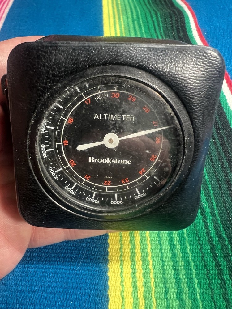 Vintage Brookstone Altimeter (Vintage) With Case