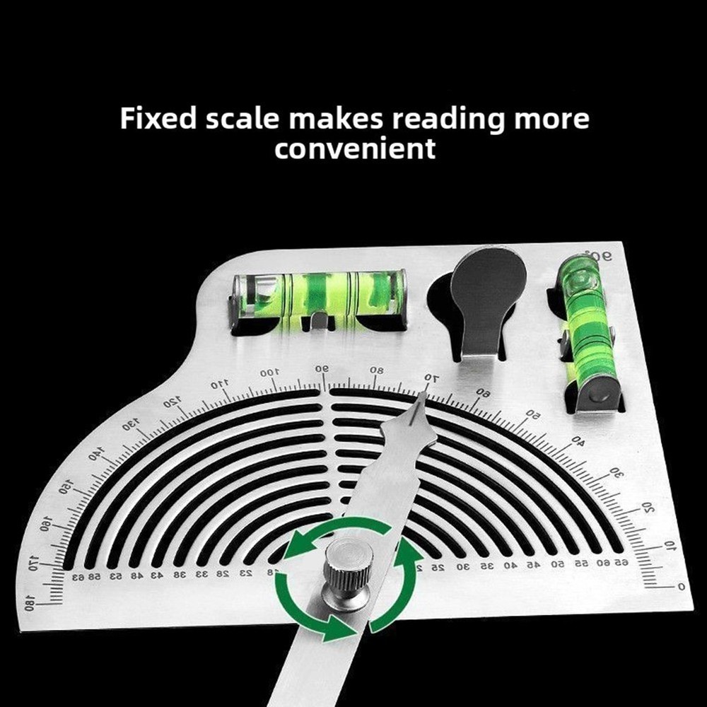 Locking Adjustable Angle Ruler Stainless Steel for Accurate Layout and Marking