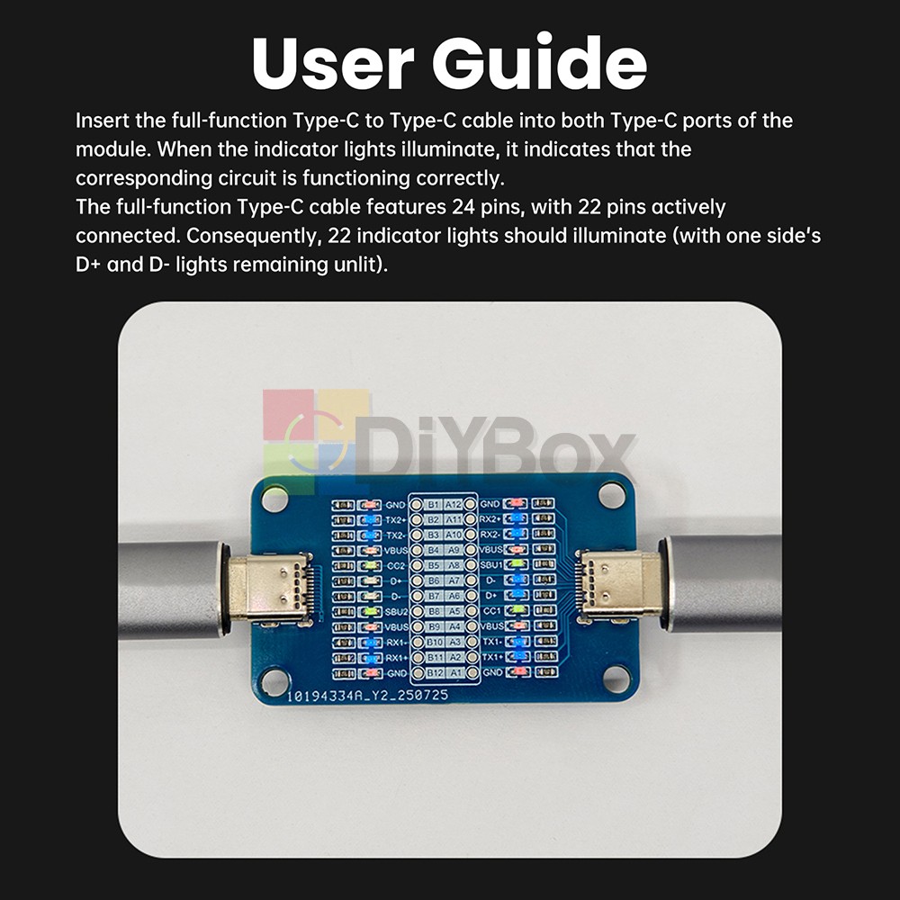 Double Head TYPE-C Cable Detection Module USB C to USB C Cable Detection Module