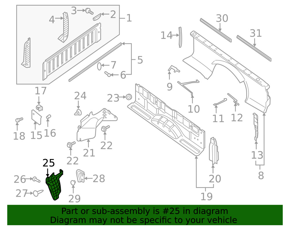 Genuine Nissan Quarter Panel Splash Shield 93830-EZ00A