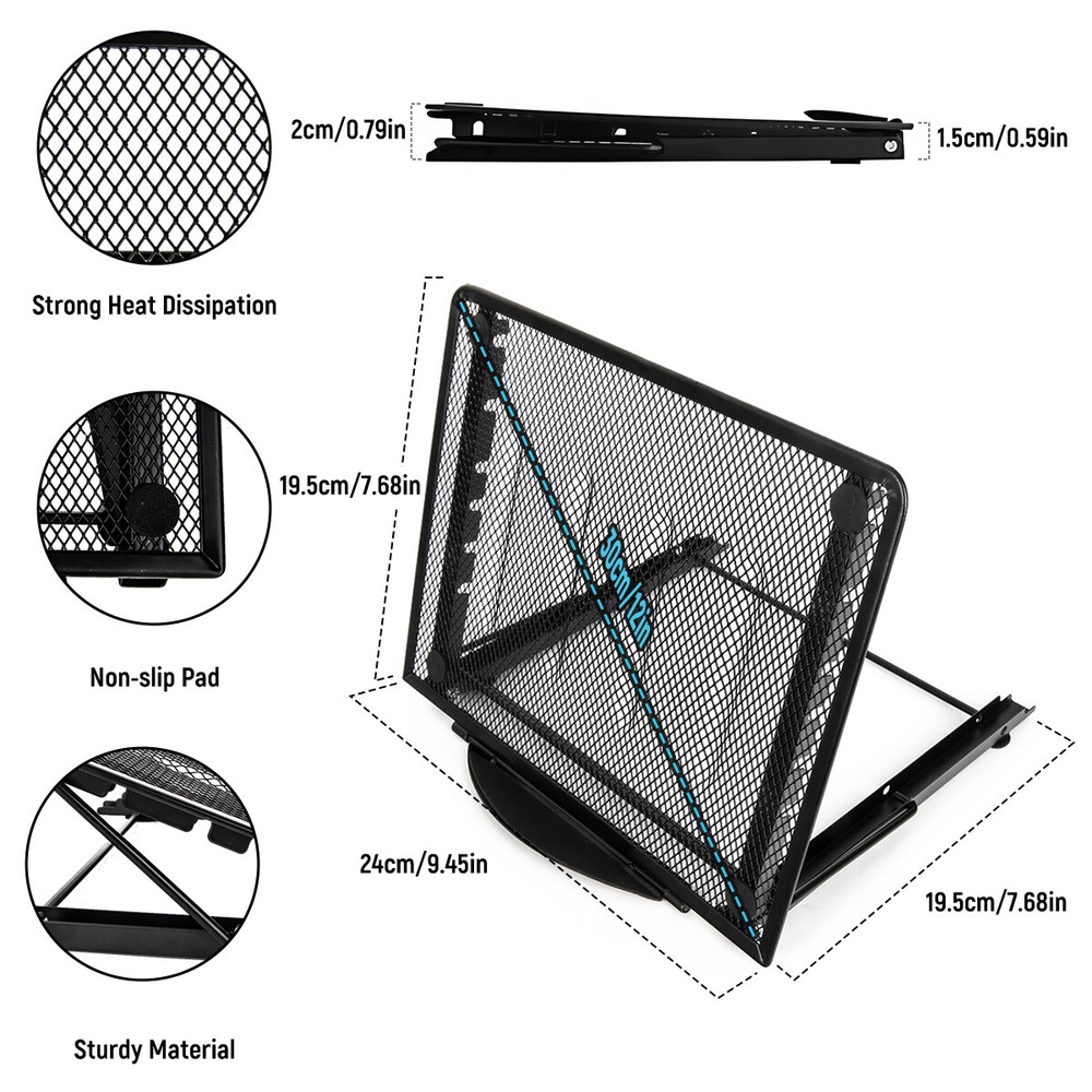 Foldable Laptop Tablet Stand Angle Adjustable Holder Riser Portable