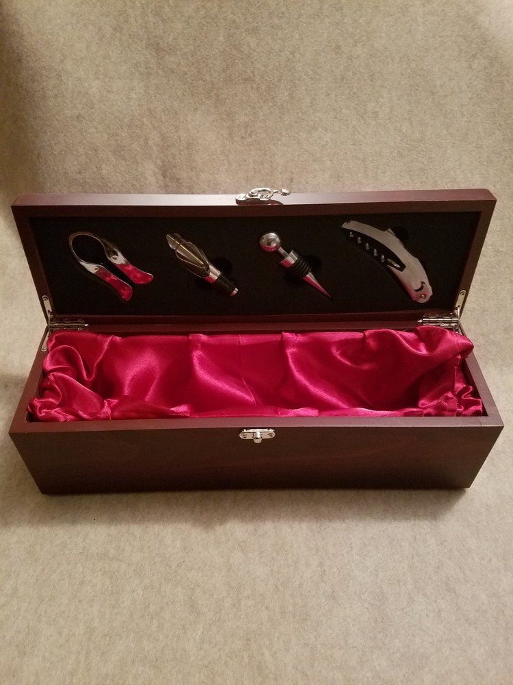 Wine Presentation Gift Box Case with Free Personalized Plaque