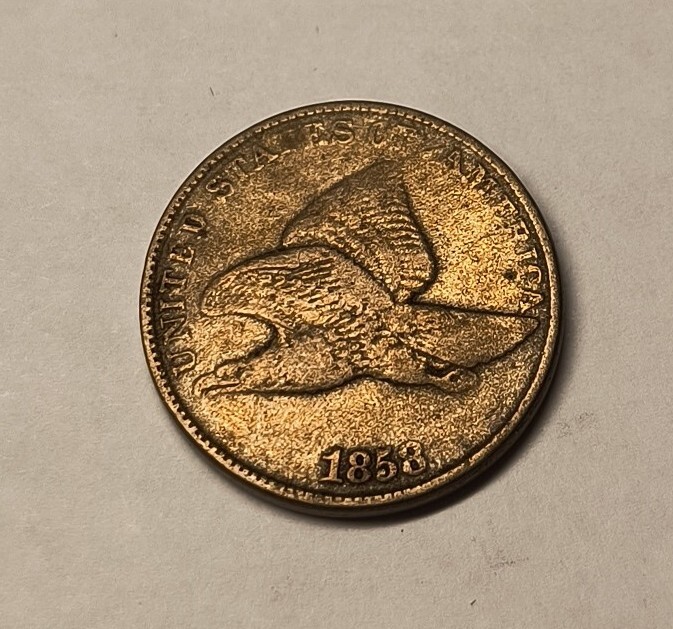 1858 Flying Eagle 1c One Cent Penny