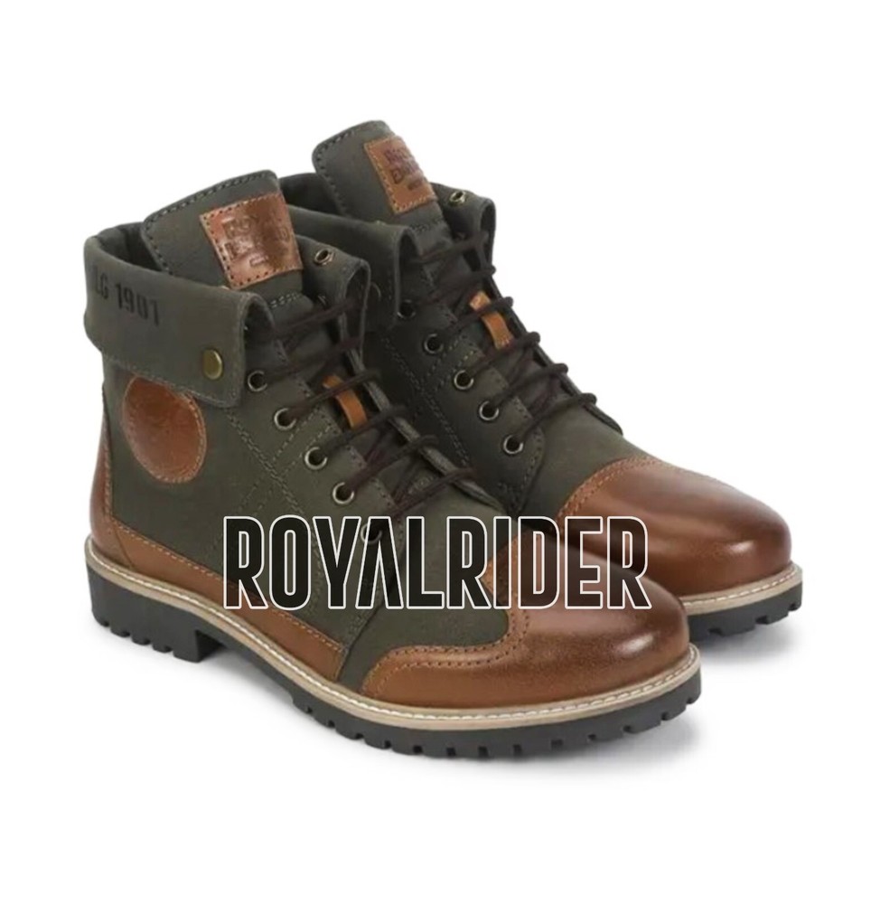 Fits Royal Enfield KARGIL BOOTS - OLIVE & BROWN