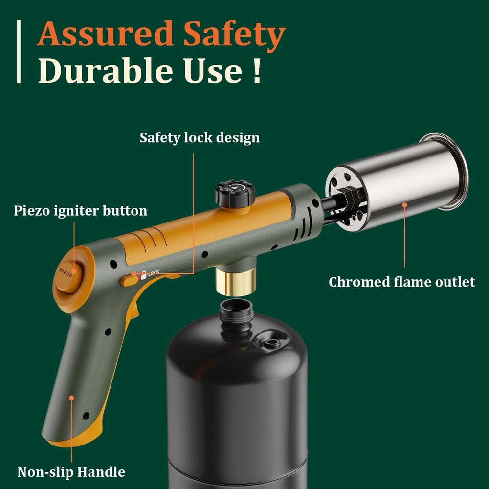 TONYFUL Powerful Propane Torch, Kitchen Cooking Torch, Culinary Torch Campfir...