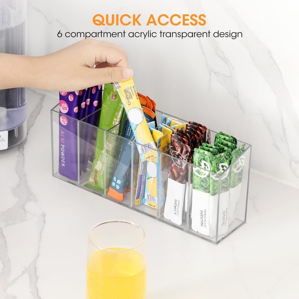 Drink Packet Organizer Water Transparent 2 Pack