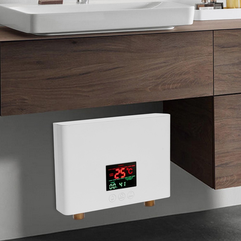 Kitchen Electric Hot Tankless Water Heater 110V Shower Instant Boiler Bathroom