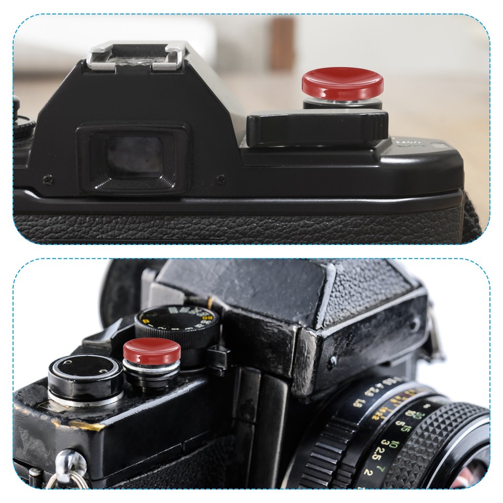 Camera Shutter Button 5pcs Shutter Release Button Concave, Red