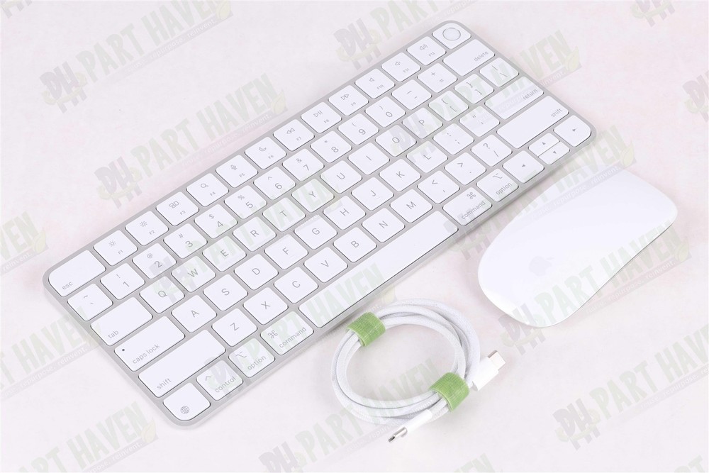Apple USB-C Desk Set in Silver Magic Keyboard Touch ID Magic Mouse Braided Cable