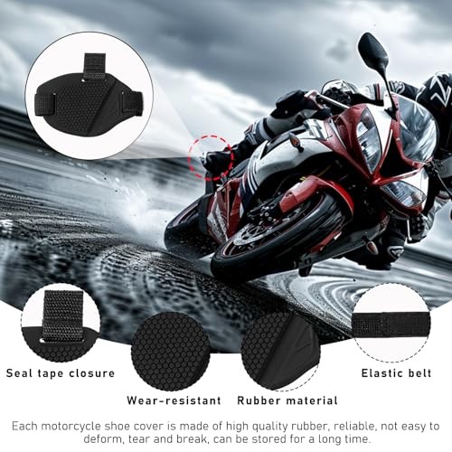 2PCS Motorcycle Shift Pad, Anti-Slip Rubber Protective Motorcycle Boot 2 Pcs