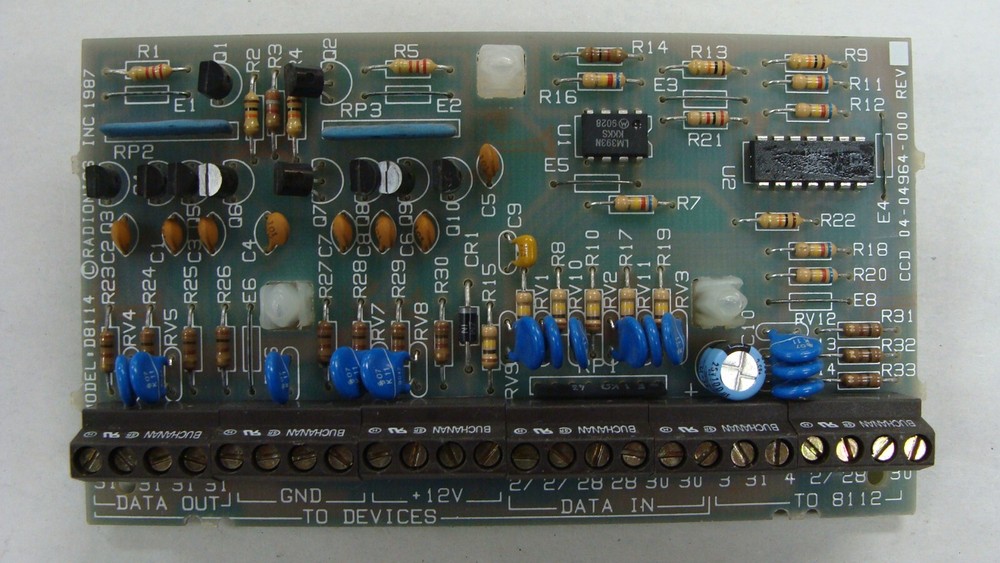 Radionics D8114 Module Circuit Board