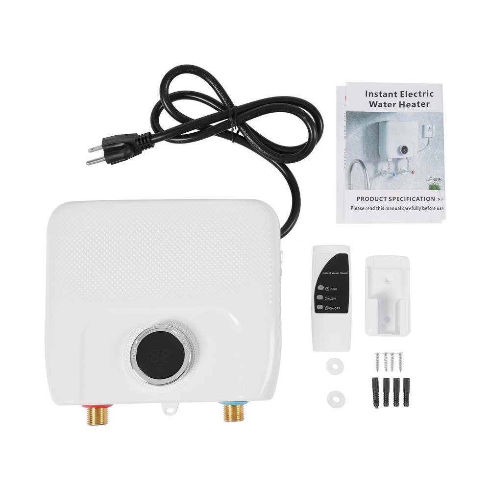 Electric Instant Hot Water Heater Mini Small Water Tank 3000W White For Home NEW