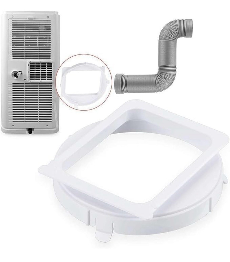 Exhaust Square Duct Interface for Portable Air Conditioner A/C Hose Connector