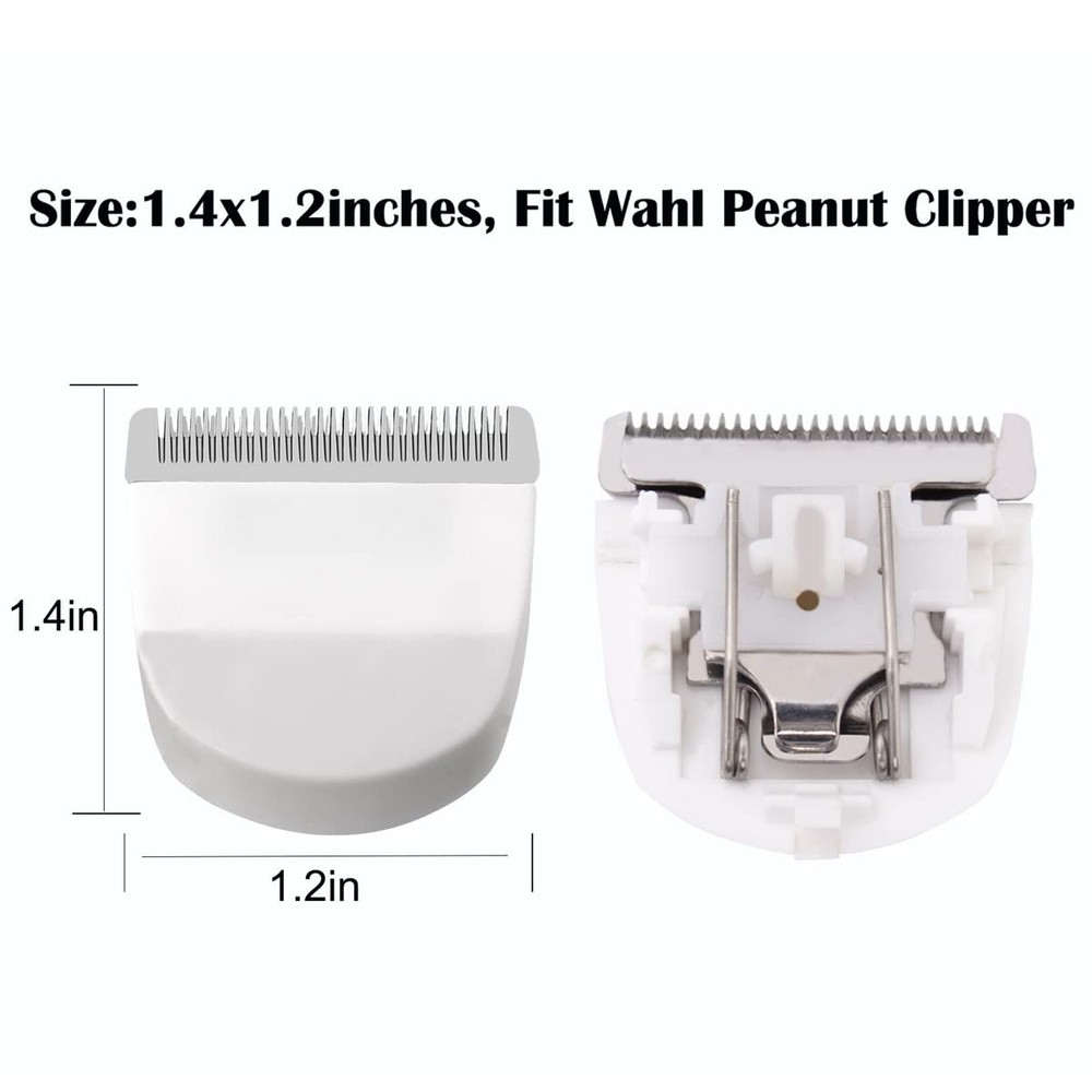 2 Pack Professional Peanut Clipper/Trimmer Snap On Replacement White 2 Pcs