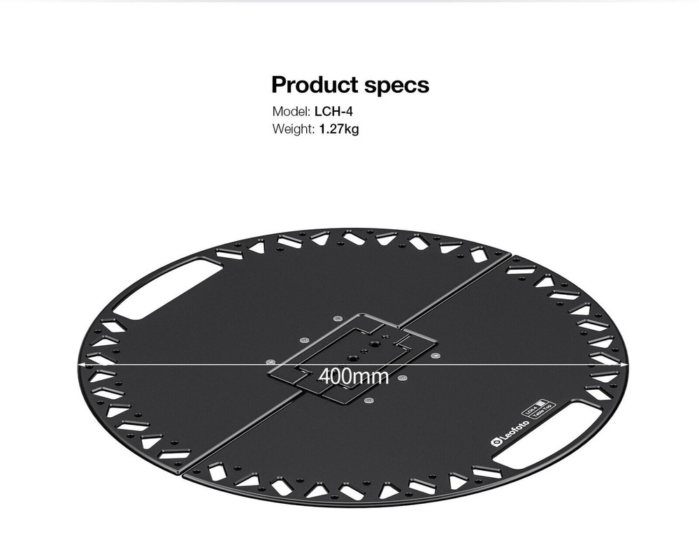 Leofoto LCH-4 Multi-Functional Folding Tray | Arca, 1/4", 3/8"