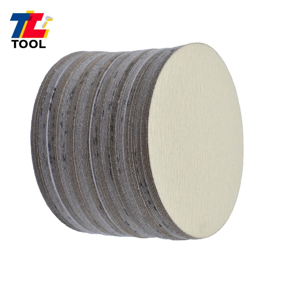 Hook Loop Pads Sanding Disc Flocking 120 Grit NO-Hole 100 Pack 6" Disc