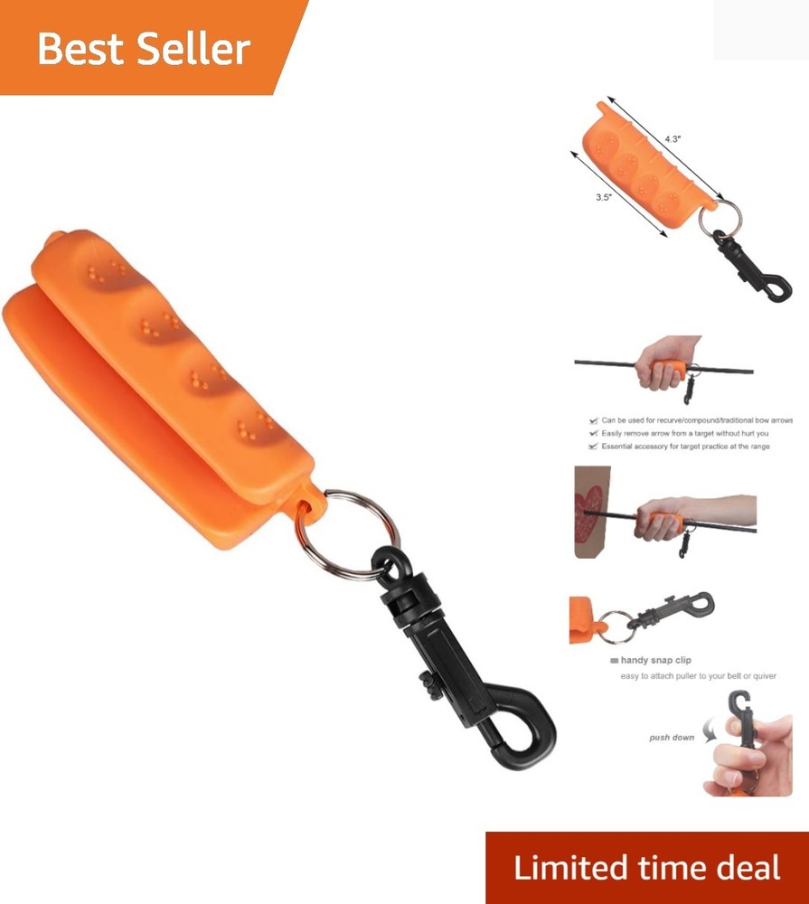 Soft Handle Archery Arrow Puller - Slip-Resistant with Belt Clip Convenience