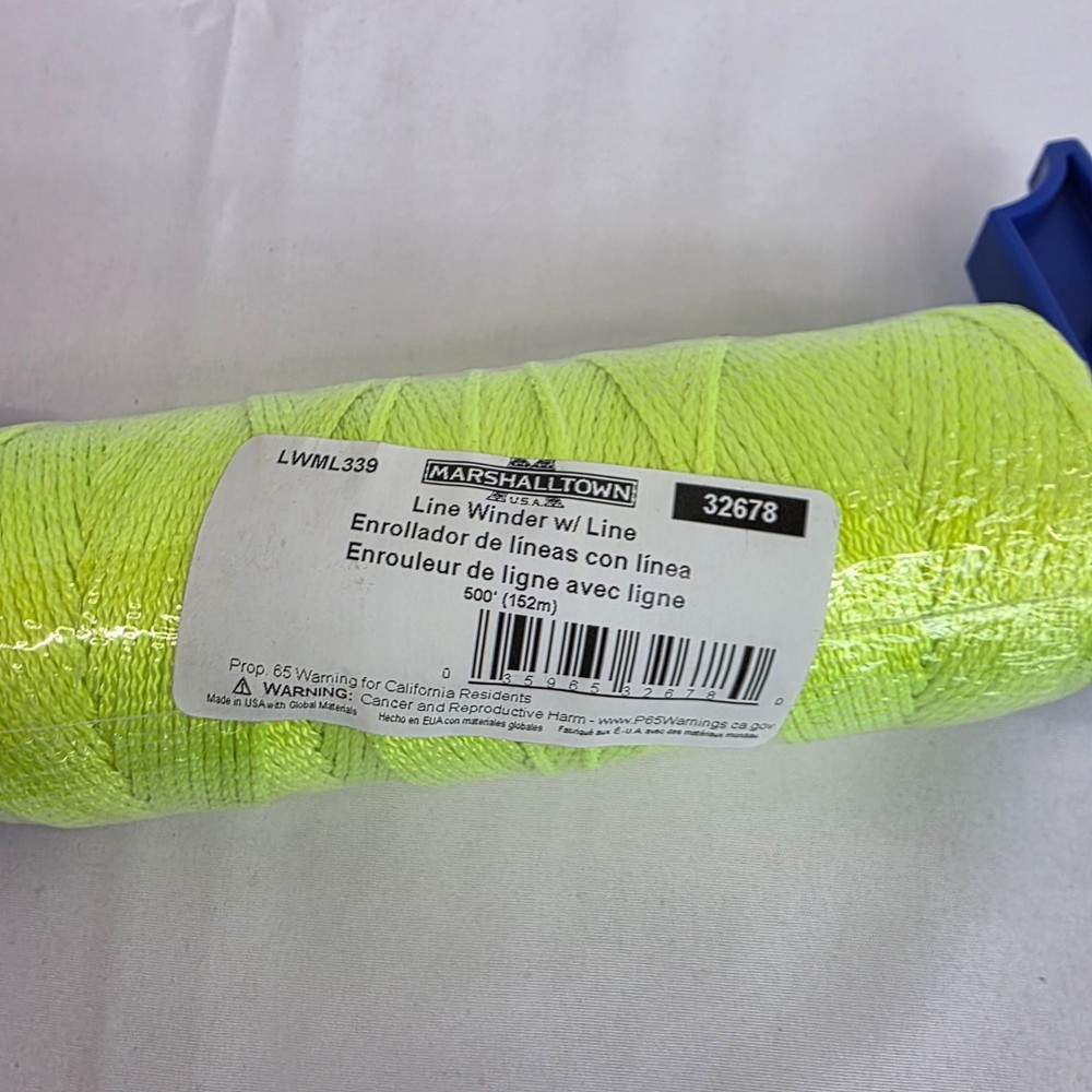 Marshalltown Line Winder With Fluorescent Line 500 For Construction & Masonry