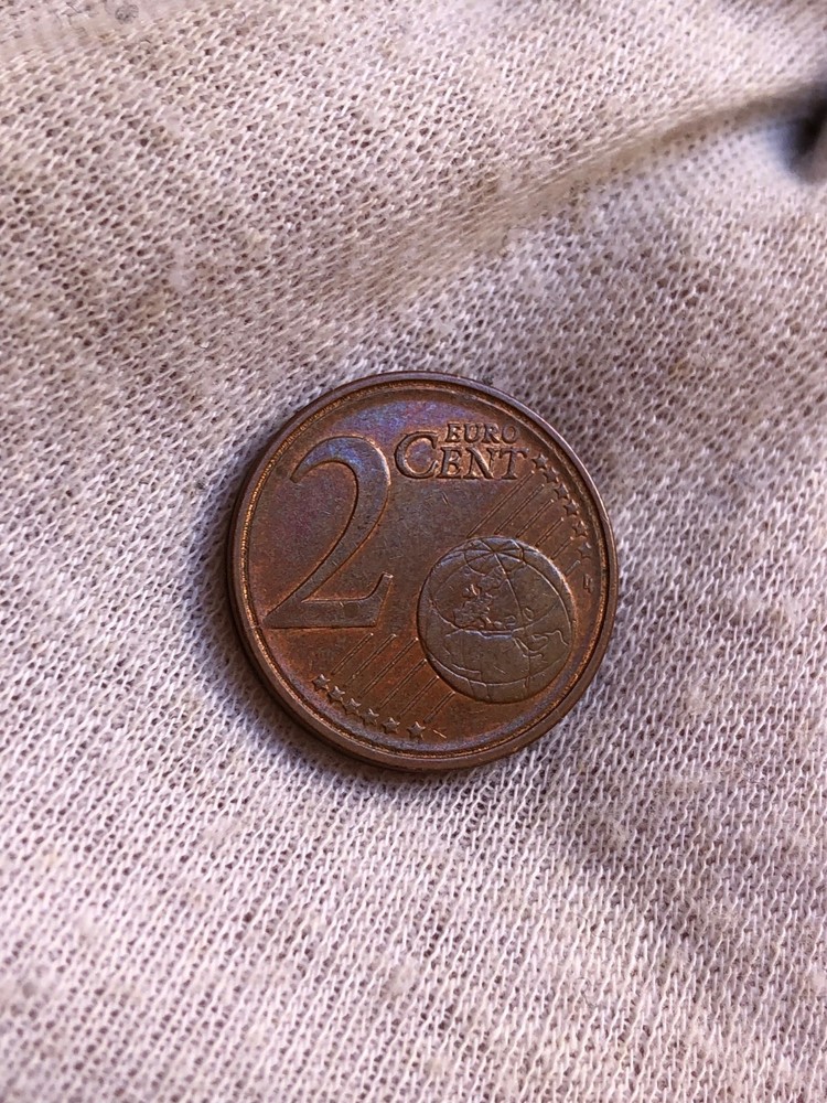 🇬🇷 Greece 2 Euro Cent 2011 - ERROR - Double Ring / In. Circle Defect !