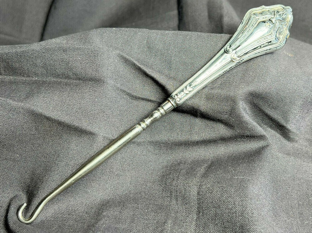 Victorian Webster Lace Puller Button Hook 30.15g Sterling Silver Handle