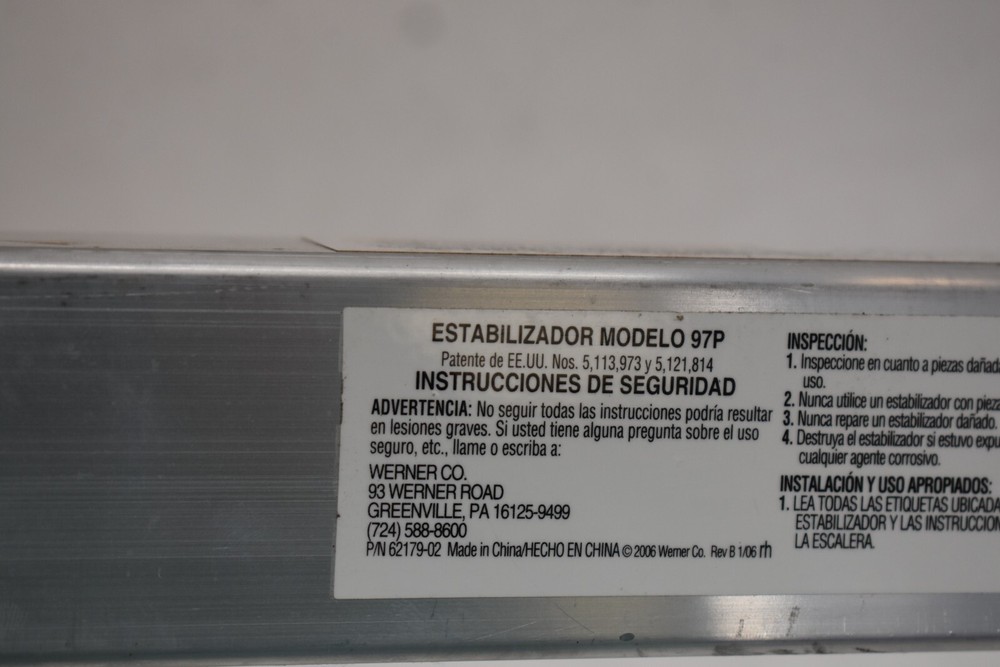 Werner 97P Adjustable Standoff Stabilizer Replacement Part Stainless Steel