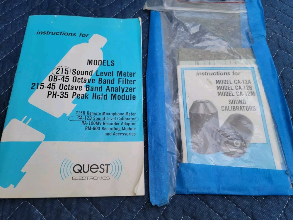 Quest Electronics 215 Sound Level Meter & CA-12B Sound Calibrator - POWERS ON