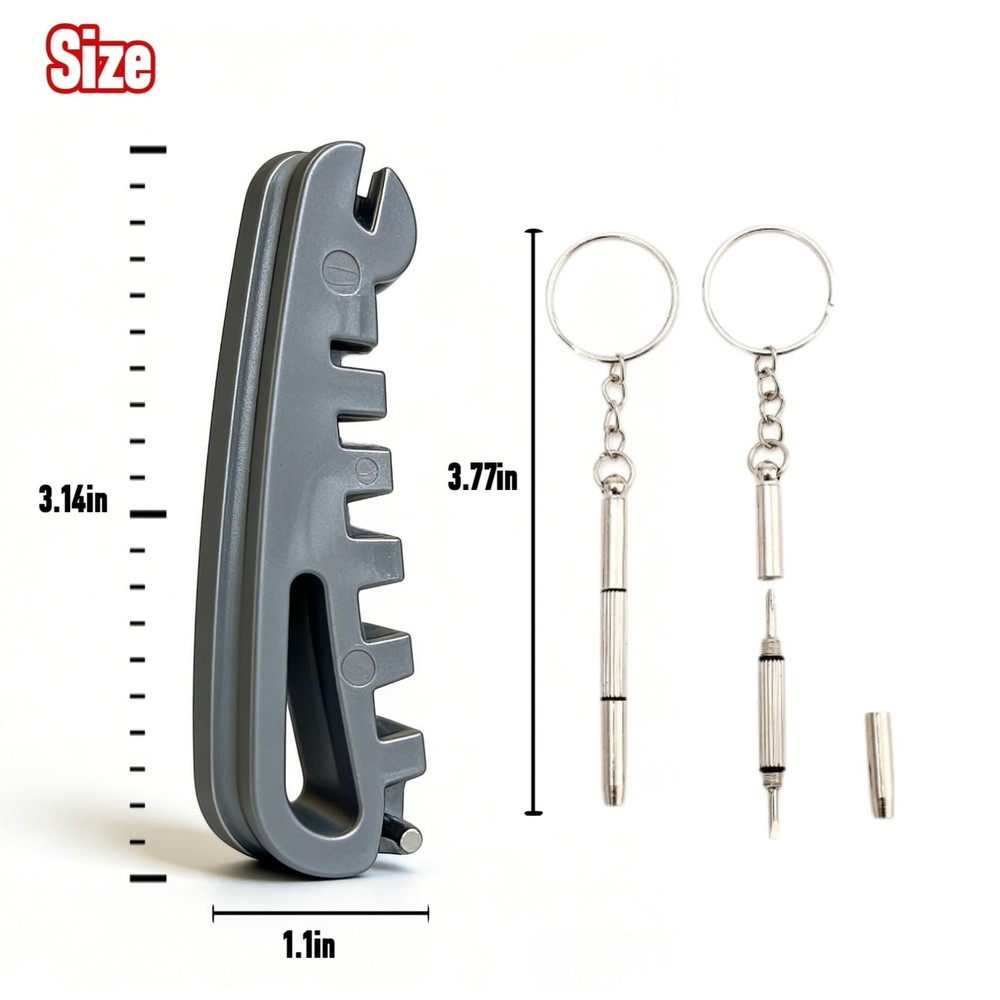 Eyeglass Frame Adjustment Tool with 3-in-1 Screwdriver Kit - Professional Cur...