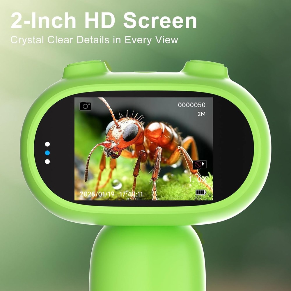 1000X Pocket Microscope for Kids – Railhorn Mini Microscope with 2" LCD Screen