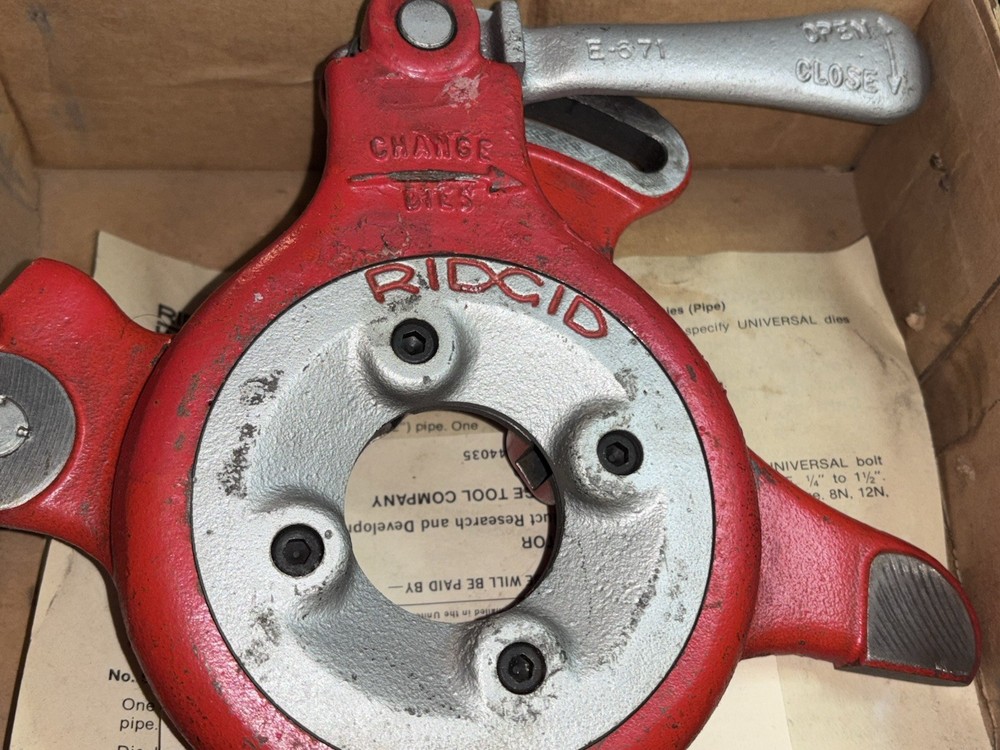RIDGID 515 Quick-Open 1/8 - 3/4” Dual Die Pipe Threading Head #515