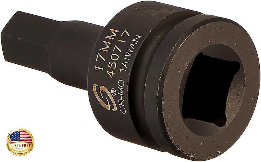Sunex 450717 3/4-Inch Drive 17-mm Hex Driver Impact Socket