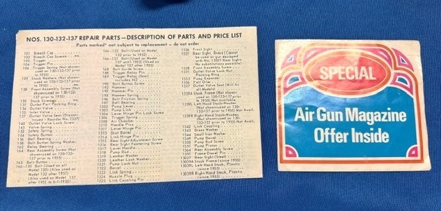 BENJAMIN 137 AIR PISTOL